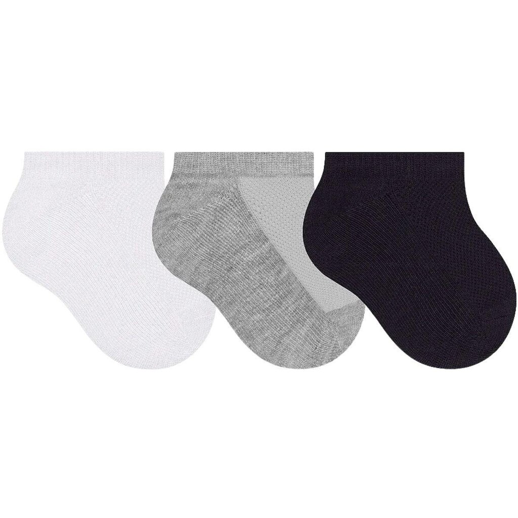 Kit 3 Pares Meia Sapatilha Bebê Selene
