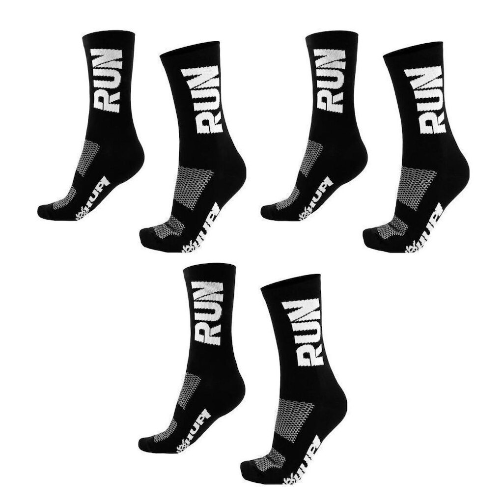 Kit 3 Pares Meias de Corrida Hupi Run Cano Médio  Conforto e Performance