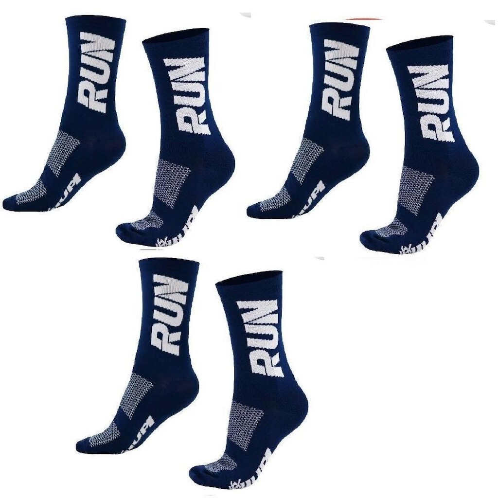 Kit 3 Pares Meias de Corrida Hupi Run Cano Médio  Conforto e Performance