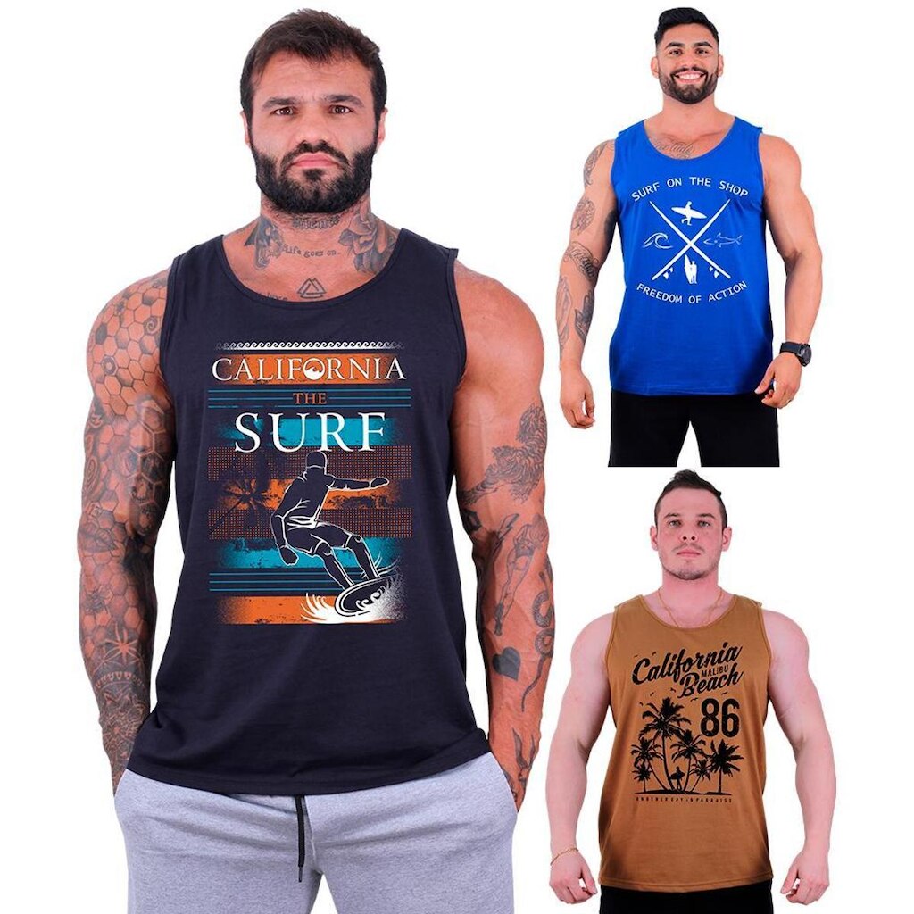 Kit 3 Regata Clássica MXD Conceito SURF Prancha Praia