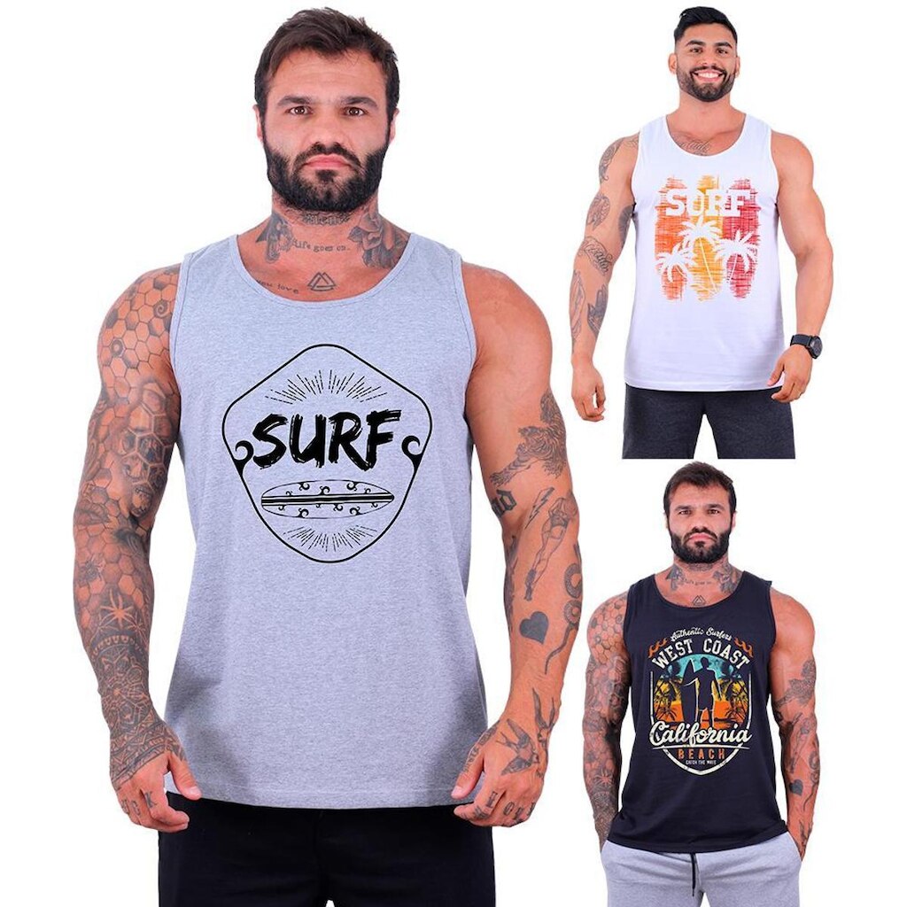Kit 3 Regata Clássica MXD Conceito SURF Prancha Praia