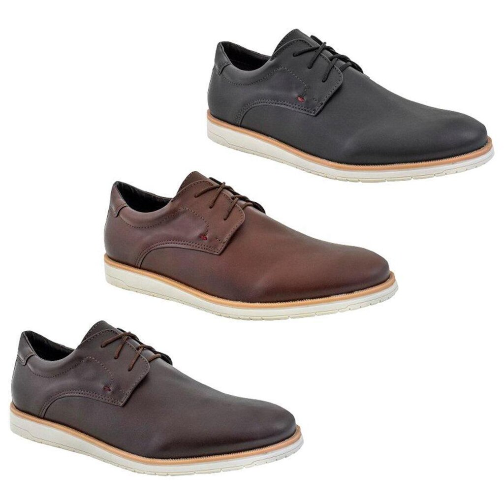KIT 3 Sapatos Masculino Casual Trabalho Eventos Dia a Dia
