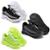 kit 3 Tênis Infantil Menino Evoltenn Sola Trança Escolar - Preto+verde