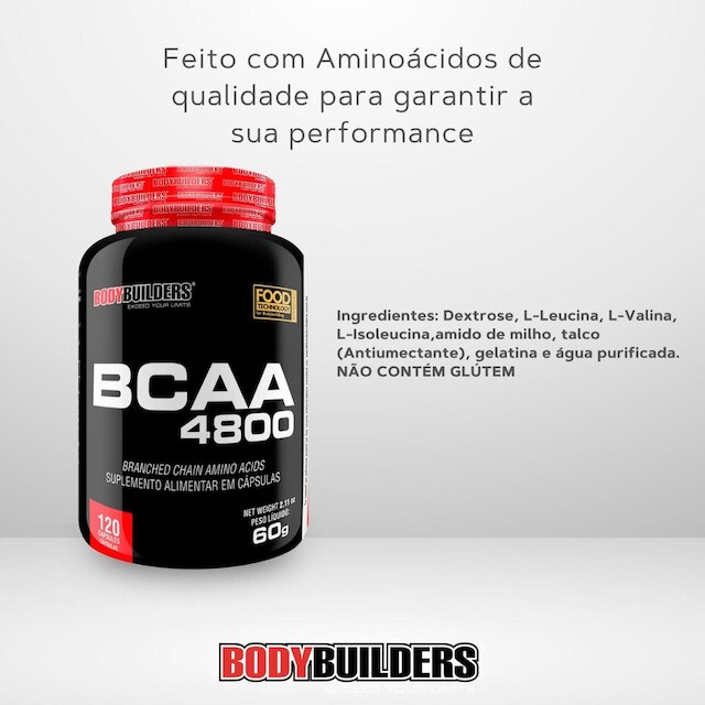 Kit 3x BCAA 4800 120 cáps - Bodybuilders
