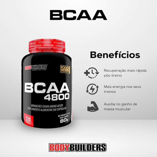 Kit 3x BCAA 4800 120 cáps - Bodybuilders