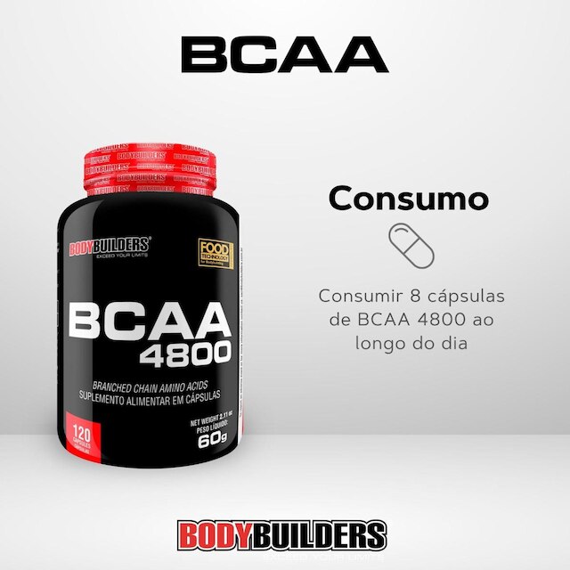 Kit 3x BCAA 4800 120 cáps - Bodybuilders