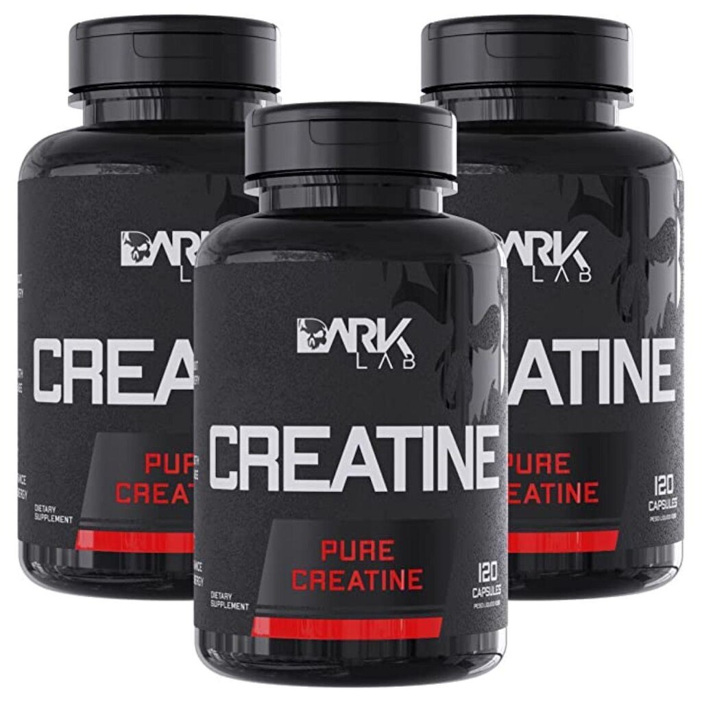 Kit 3x Creatina Pura 120 Caps Dark Lab