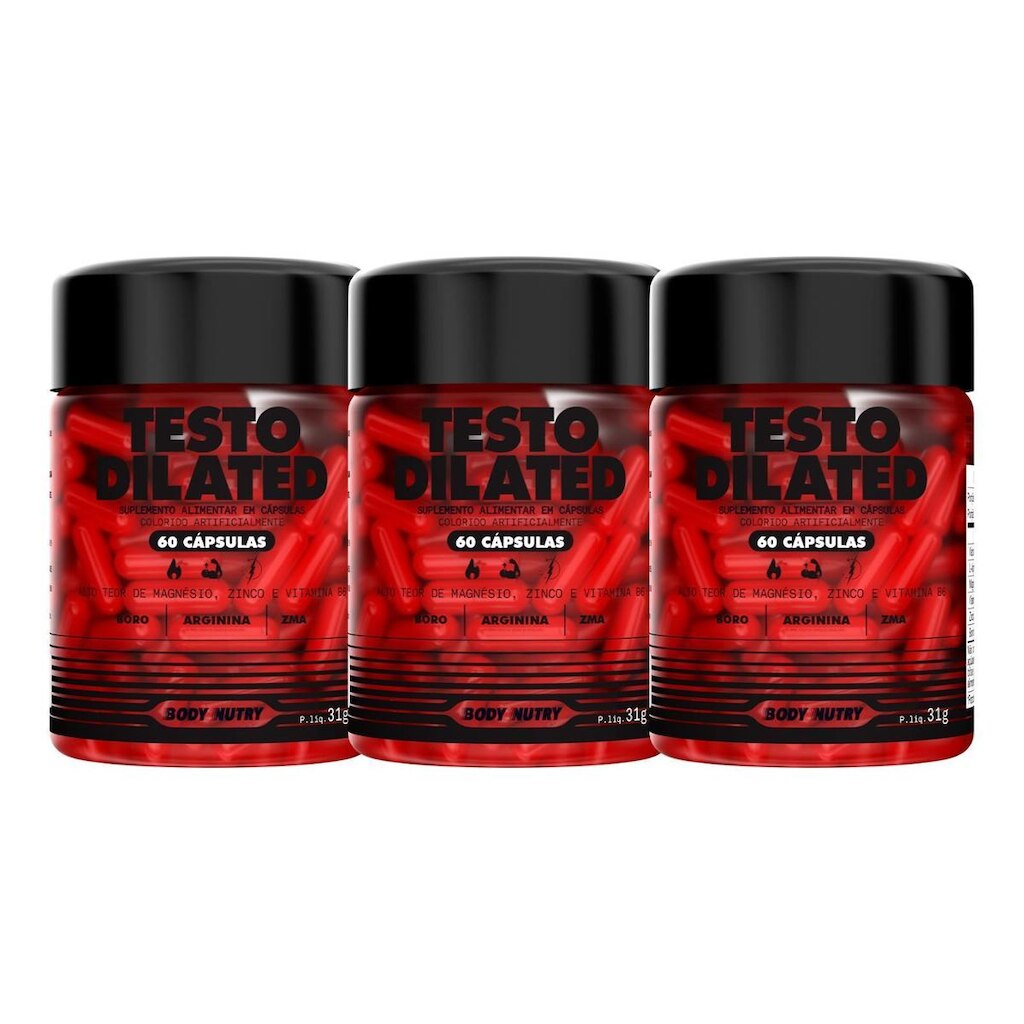 Kit 3x Dilated Body Nutry, pote 60 cápsulas cada