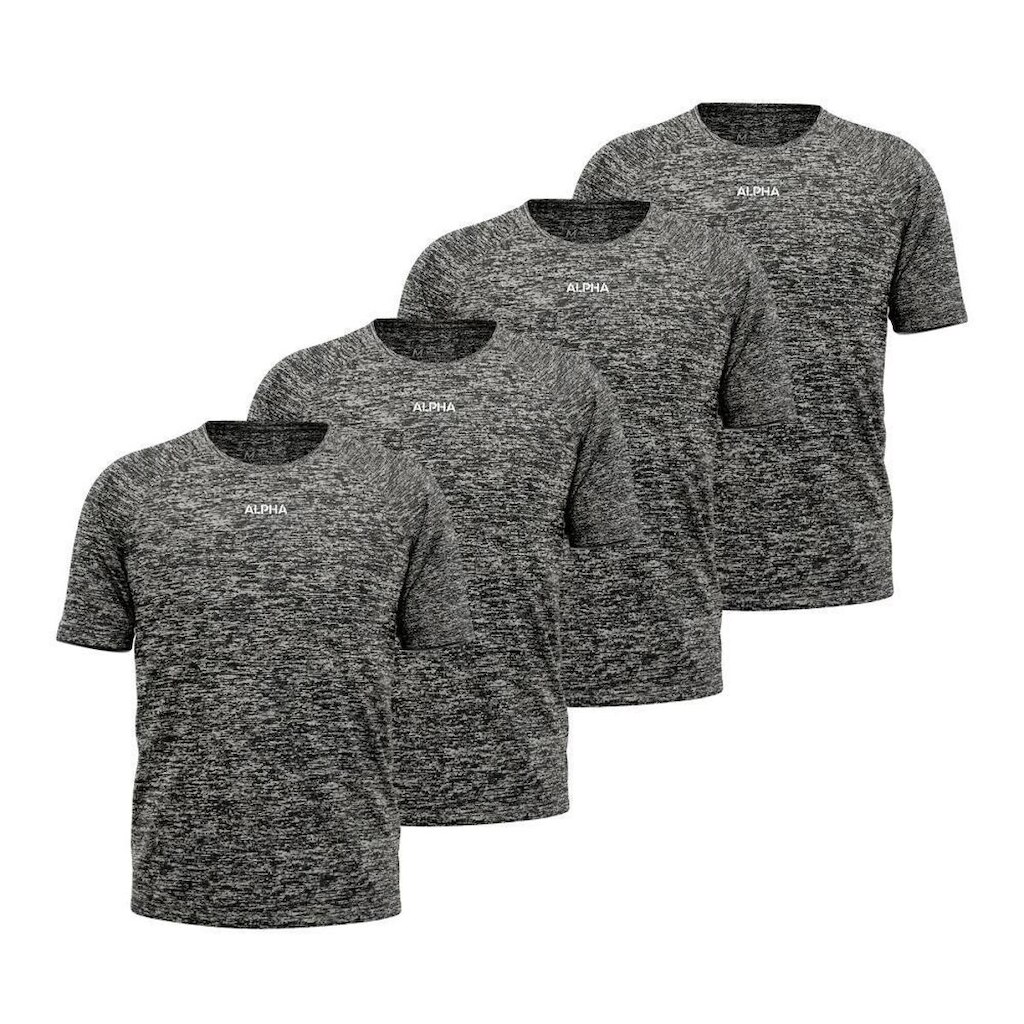 Kit 4 Camisetas Dry Alpha Co Masculina