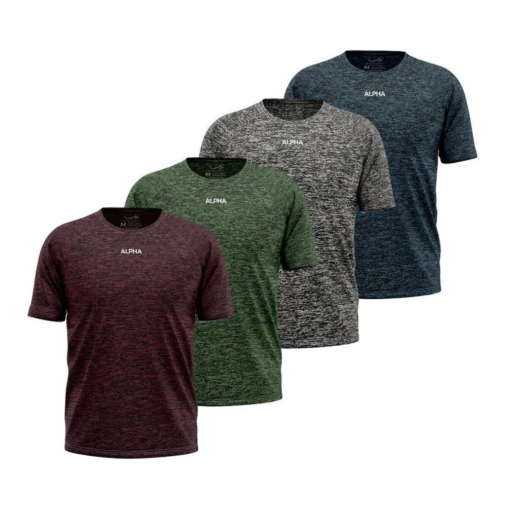 Kit 4 Camisetas Dry Alpha Co Masculina