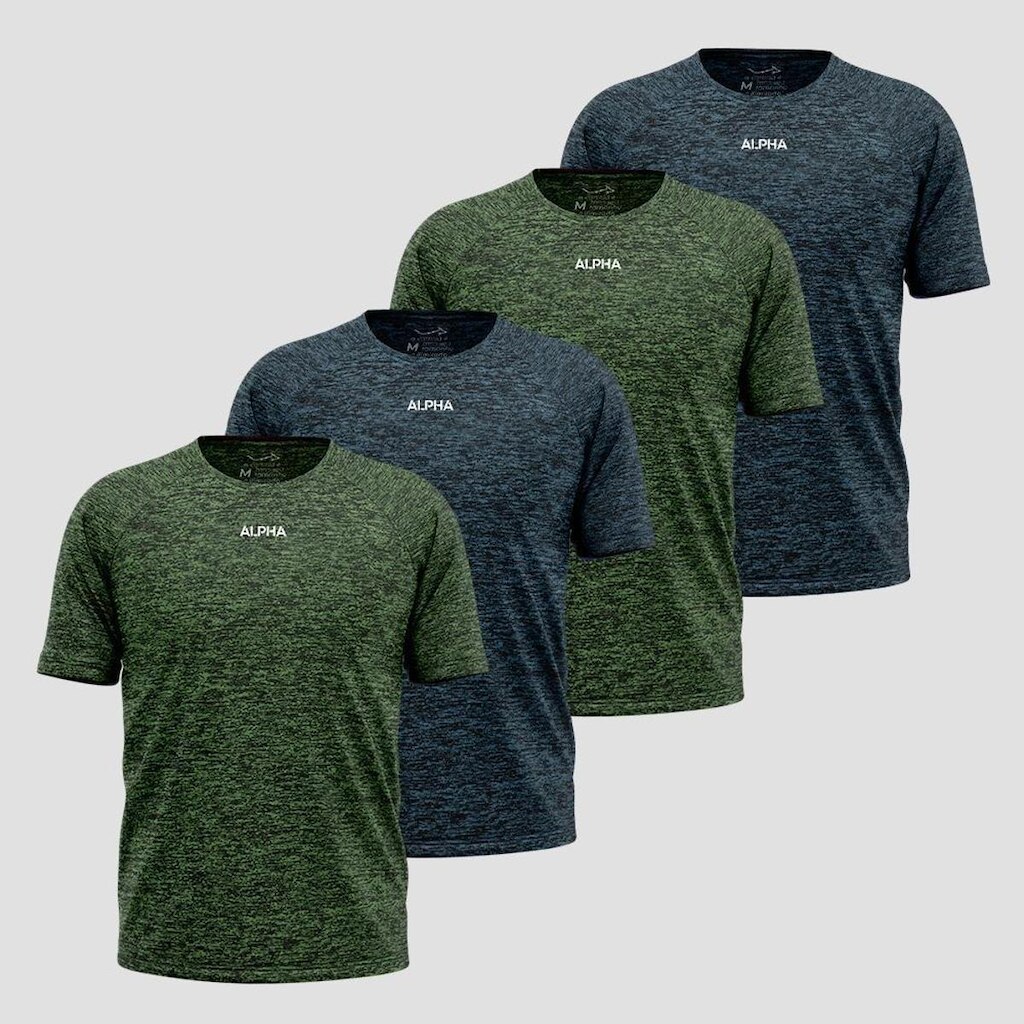 Kit 4 Camisetas Dry Alpha Co Masculina