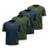 Kit 4 Camisetas Dry Alpha Masculina - Verde+Azul
