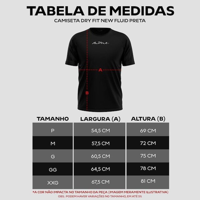 Kit 4 Camisetas Dry Alpha Masculina