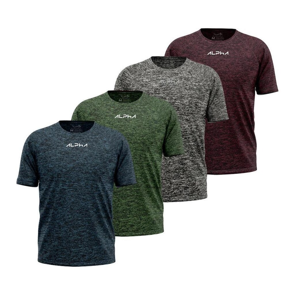 Kit 4 Camisetas New Fluid Dry Alpha Masculina