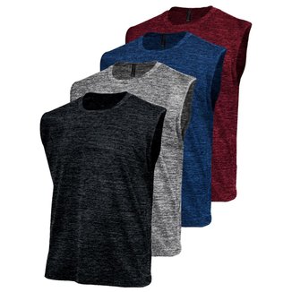 Kit 4 Camisetas Regata Machão Dry Academia Masculina