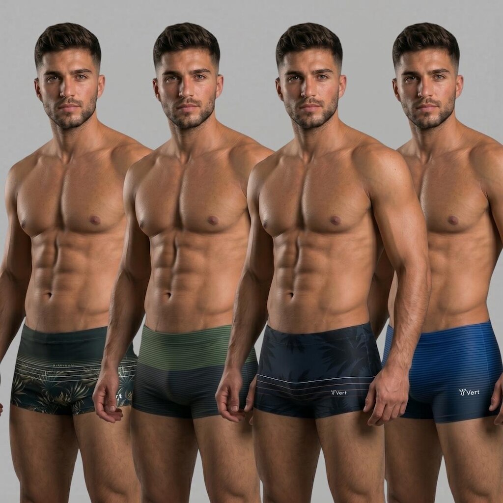 Kit 4 Sungas Masculina Boxer Estampadas Forrada Praia Verão