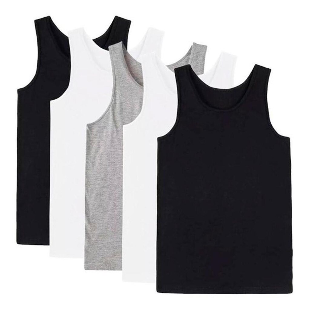 Kit 5 Camisetas Regata Masculina Lisa Algodão Premium