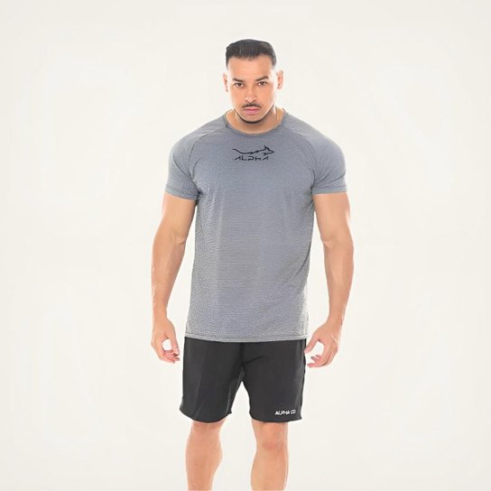 Kit 5 Peças Dry 3 Camisetas e 2 Bermudas Alpha