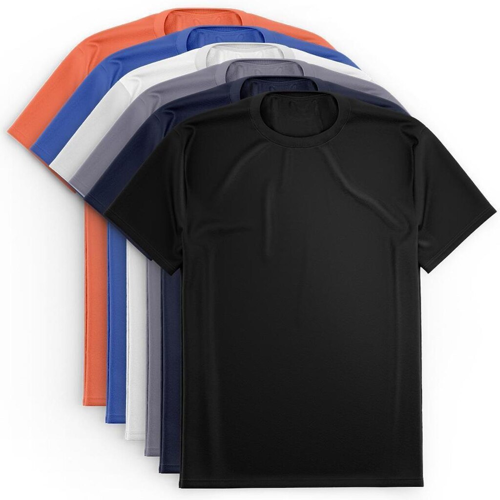 Kit 6 Camisetas Via Basic Dry Academia Proteção Solar UV Masculina