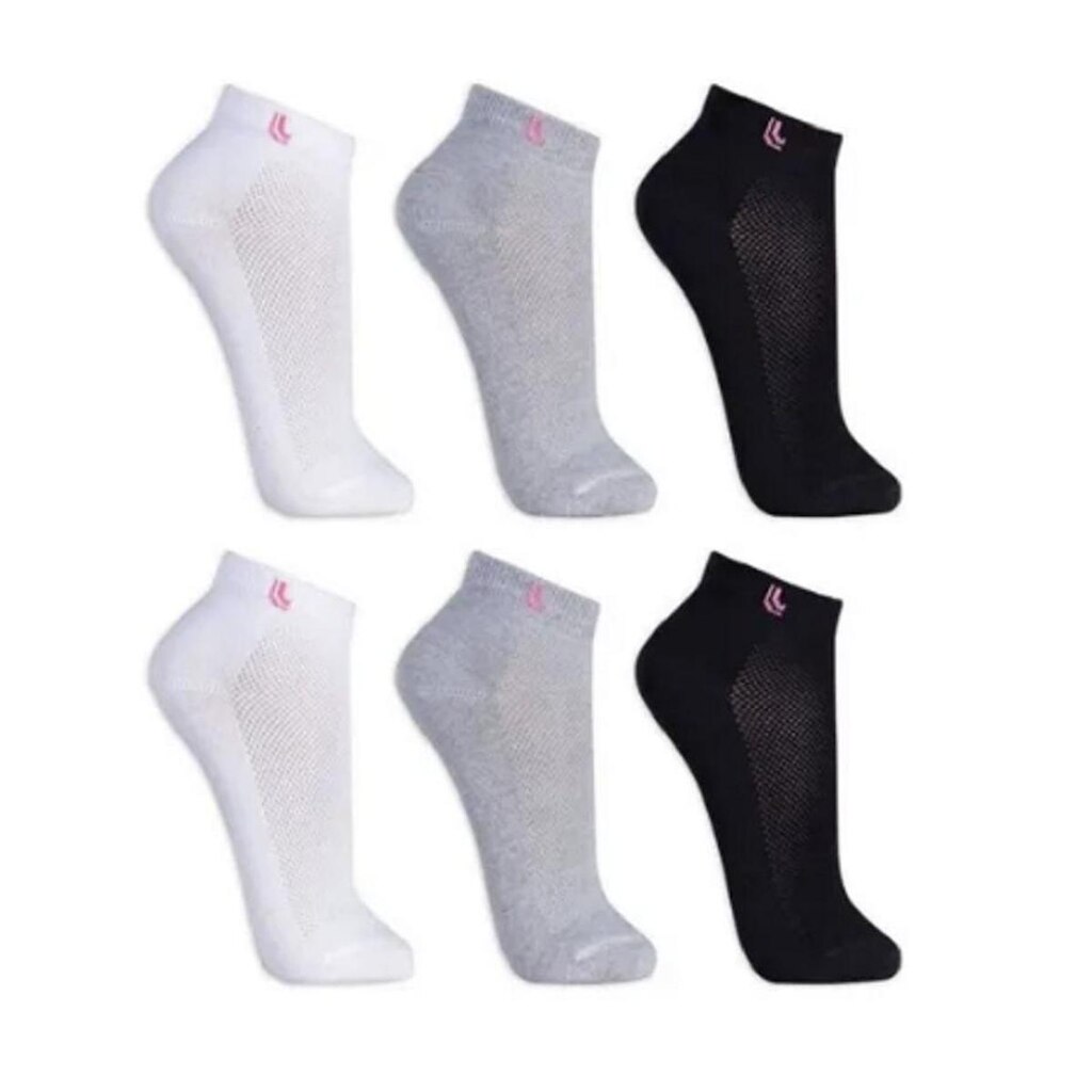 Kit 6 Pares De Meias Lupo Cano Curto Sport Algodão Feminino