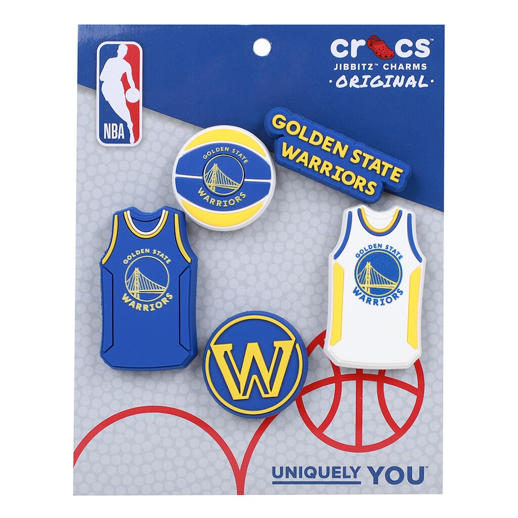 Kit Acessório Para Crocs Infantil Jibbitz NBA Warriors
