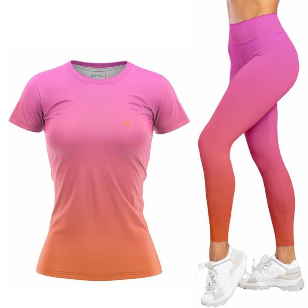 Kit Blusa Feminina Academia + Calça Legging Estampada