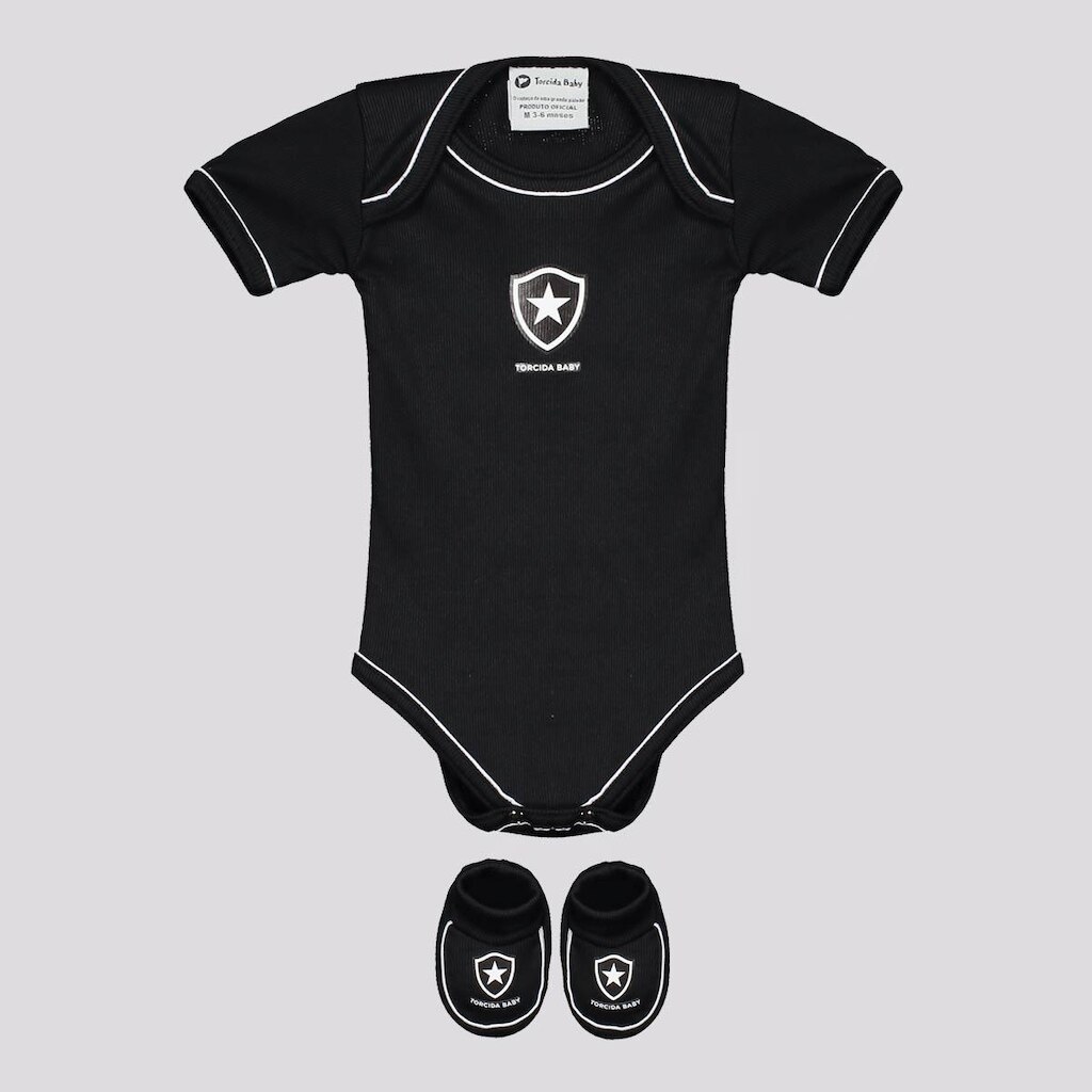 Kit Body Botafogo Double Preto