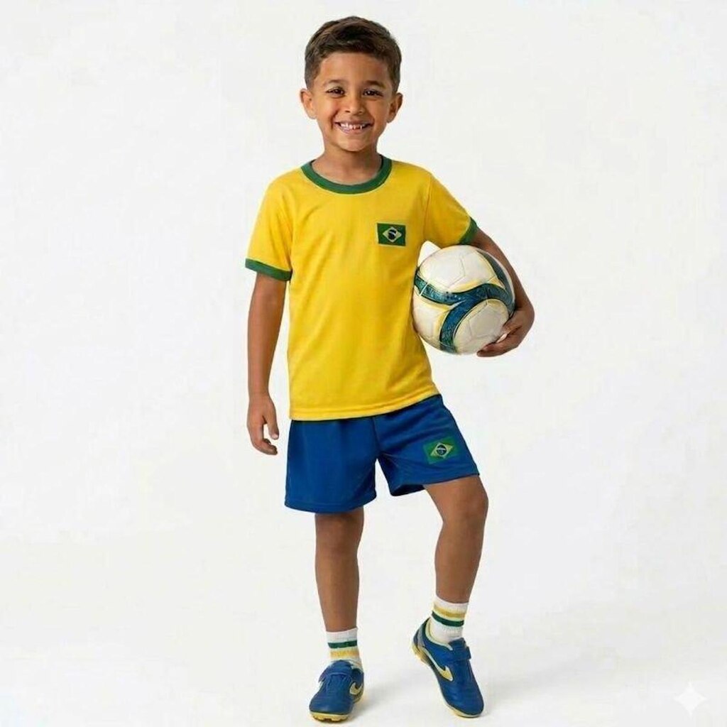 Kit Brasil Infantil TRB 3 Peças Seleção Brasileira