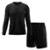 Kit Calção Short Futebol Basquete Preto + Manga Longa Masculina Segunda Pele Dry - Preto
