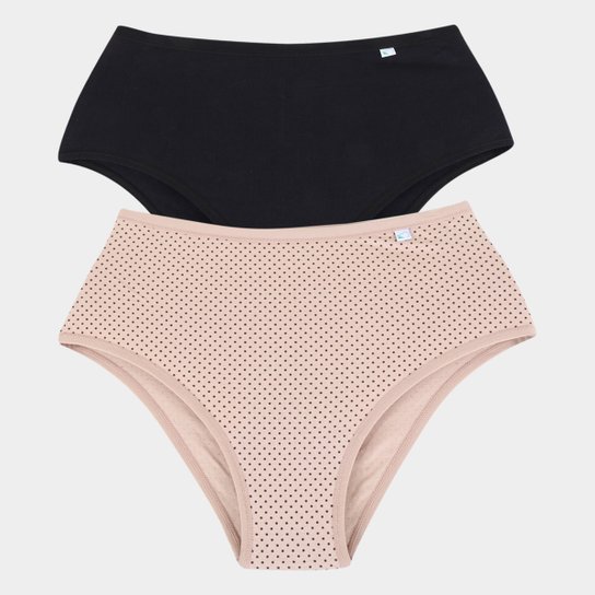 Kit Calcinha Alta Delcotton Lisa 2 Peças - Preto+Bege é ruim? Kit Calcinha Alta Delcotton Lisa 2 Peças - Preto+Bege é boa?