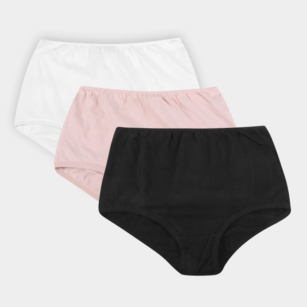 Kit Calcinhas Hering Cós Alto Com 3 Peças