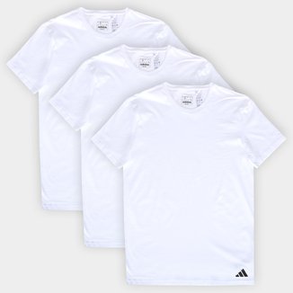 Kit Camiseta Adidas Básicas 3 Peças Masculino