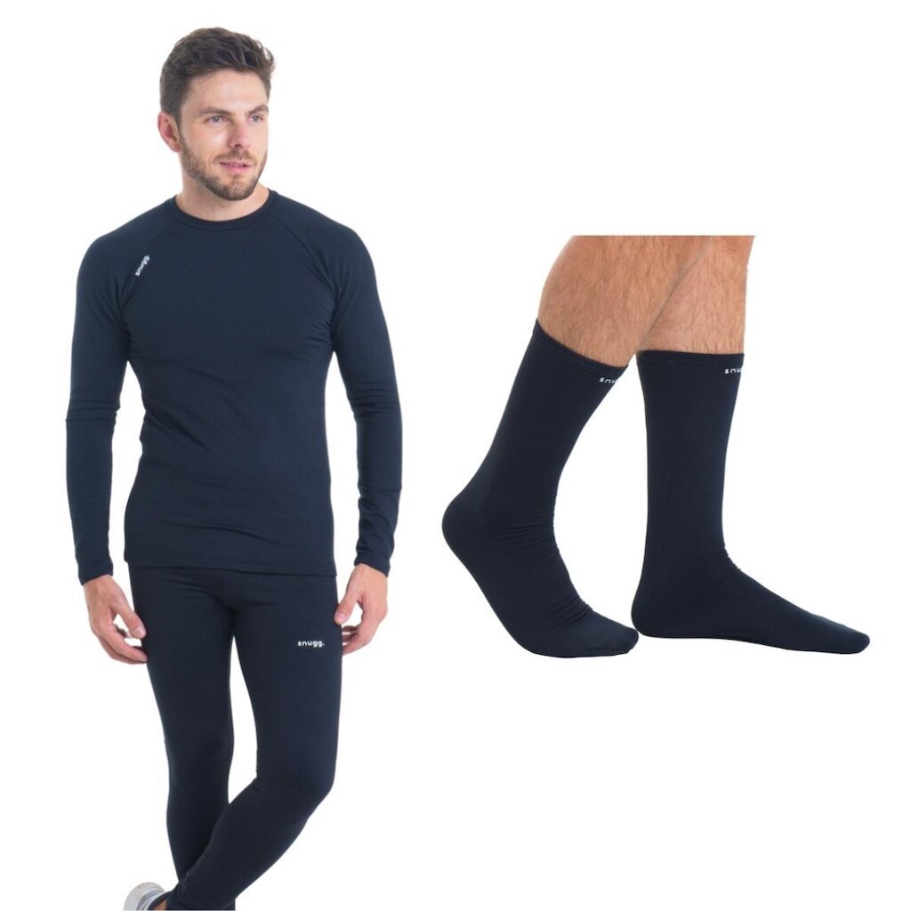 Kit Camiseta Calça e Meia Térmica Flanelada Segunda Pele
