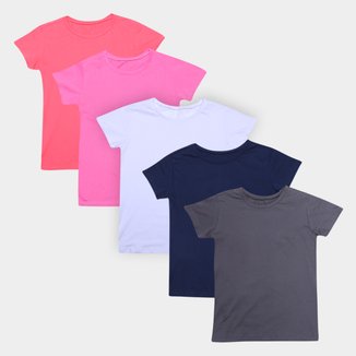 Kit Camiseta Volare C/ 5 Peças Feminino