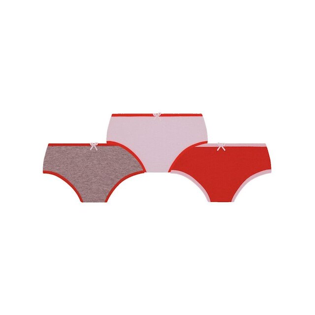 Kit Com 3 Calcinhas Lobinha 18101-089 Infantil Cinza