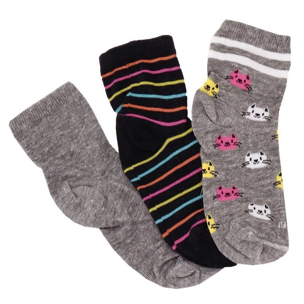 Kit Com 3 Pares Trifil  De Meias Infantil