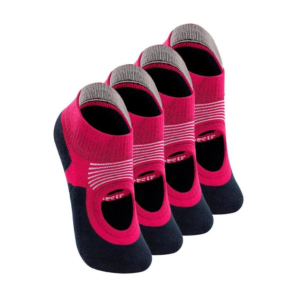 Kit com 4 Sapatilhas Antiderrapante Pilates Lupo 3286-002 Preto