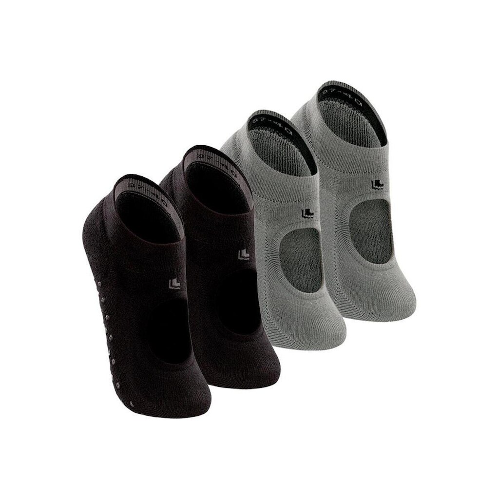 Kit com 4 Sapatilhas Antiderrapante Pilates Lupo 3286-003 Preto