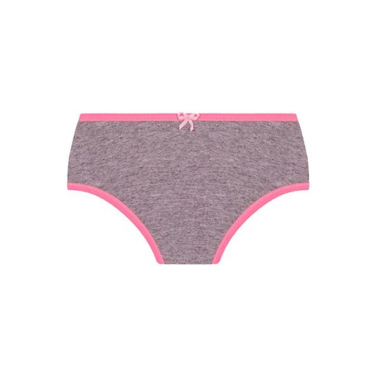 Kit com 6 Calcinhas Lobinha 18101-089 Infantil Rosa