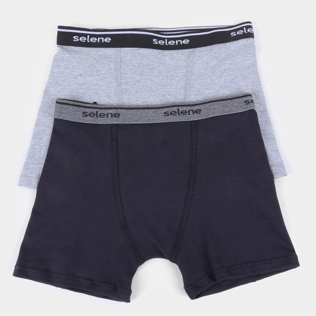 Kit Cueca Boxer Infantil Selene Cotton 2 Peças