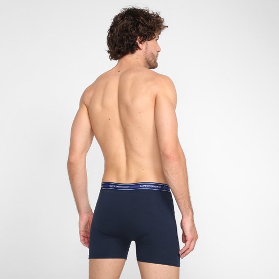 Kit Cueca Boxer Lupo Com Elástano 2 Peças