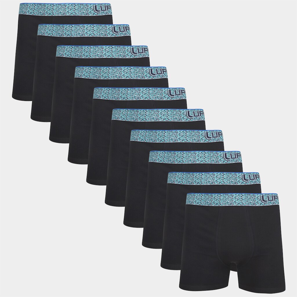 Kit Cueca Boxer Lupo Masculina - 10 Peças