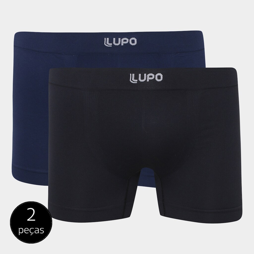 Kit Cueca Boxer Lupo Microfibra Sem Costura 2 Peças
