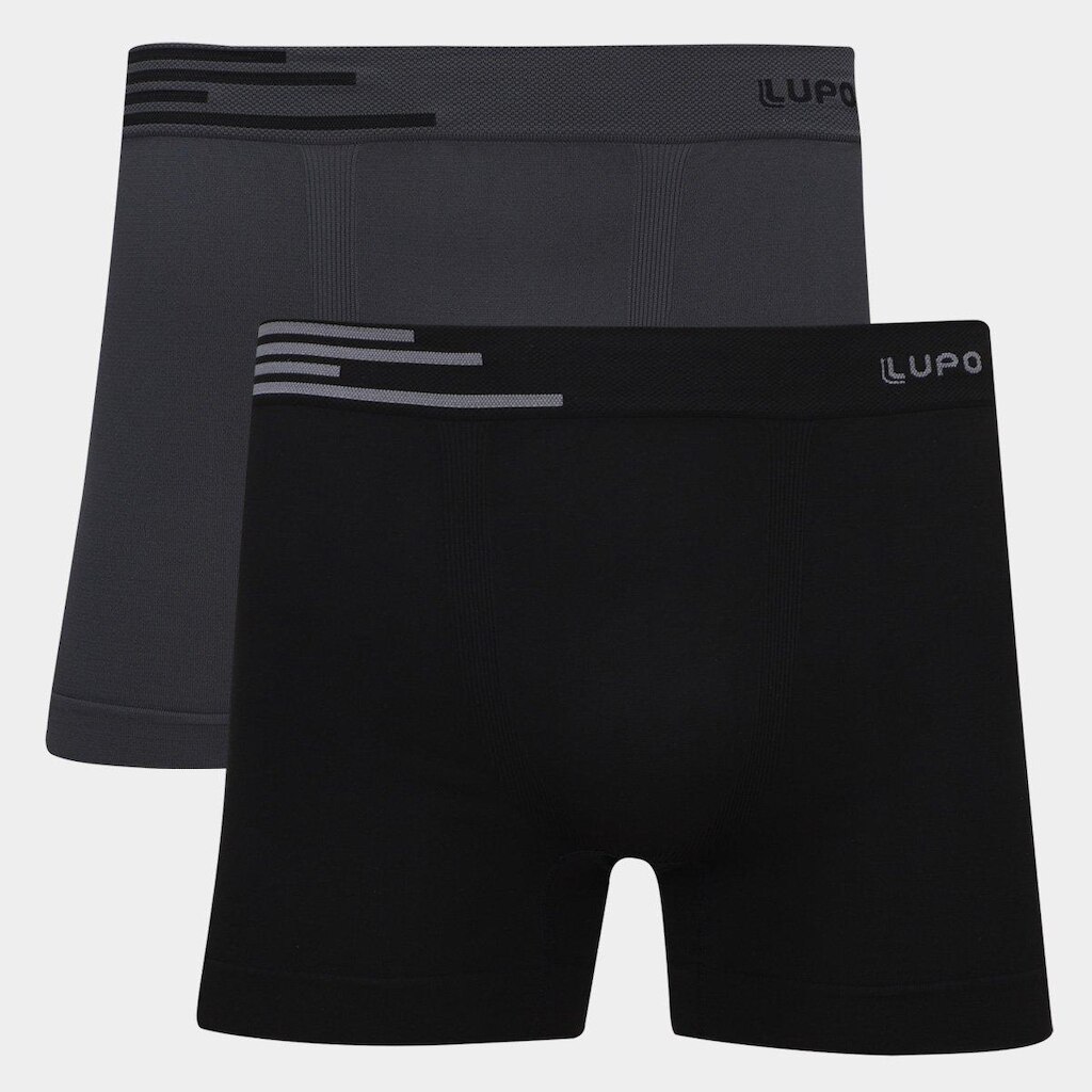 Kit Cueca Boxer Lupo Microfibra Sem Costura 2 Peças