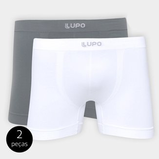 Kit Cueca Boxer Lupo Microfibra Sem Costura 2 Peças