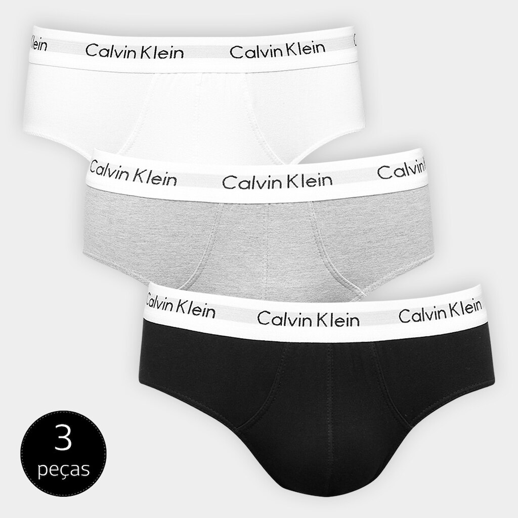 Kit Cueca Slip Calvin Klein 3 Peças