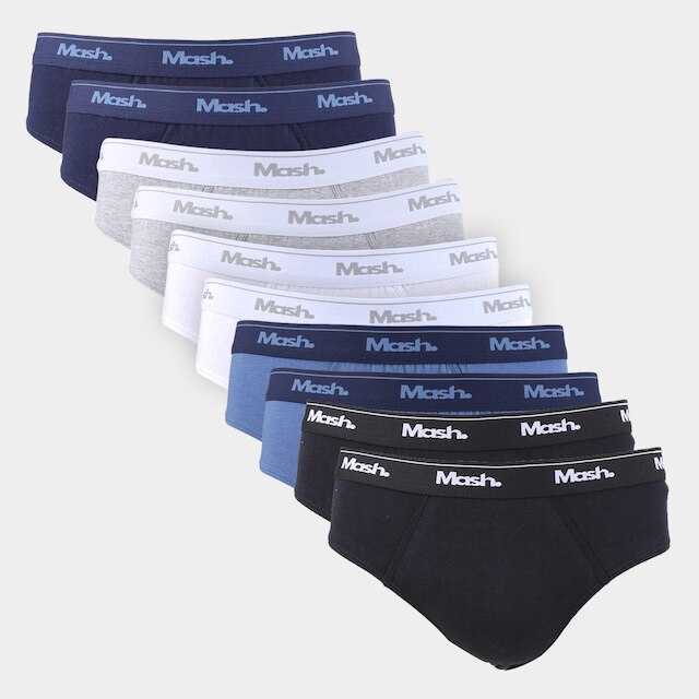 Kit Cueca Slip Mash 10 Peças