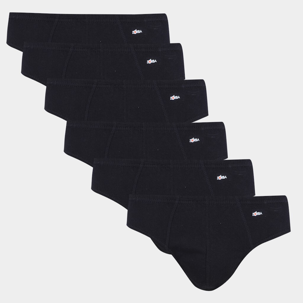 Kit Cueca Slip Zorba Lisas Com 6 Peças