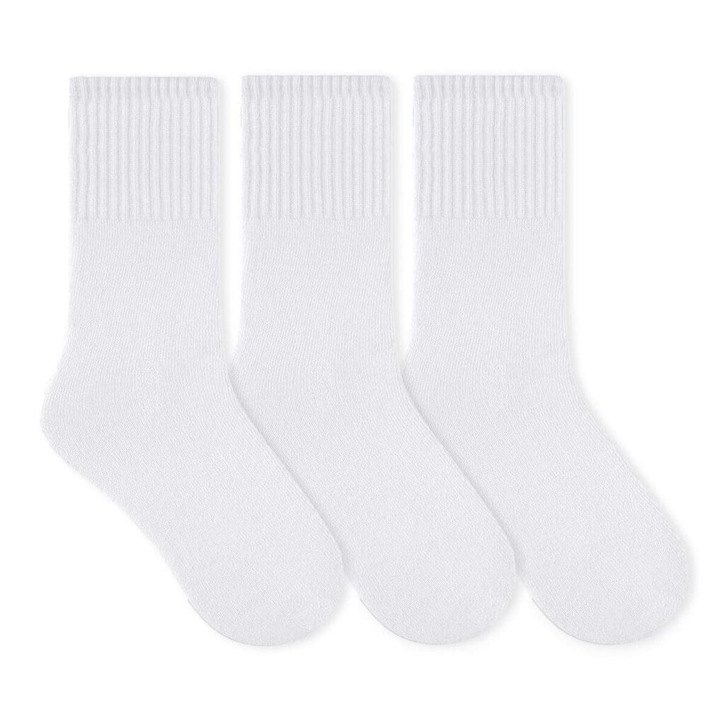 Kit Meia Cano Longo Masculina 3 Pares Branca