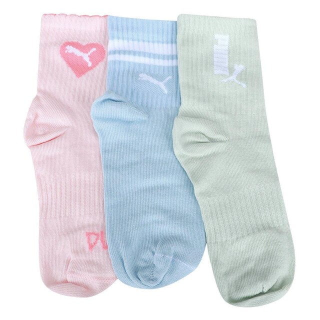 Kit Meia Infantil Puma Cano Longo Menina - 3 Pares